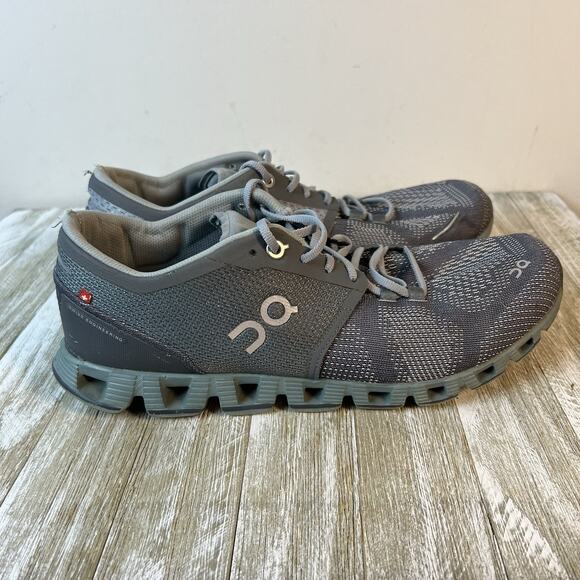 On Cloud X Womens Rock Sea Gray Athletic Running Shoes Size 9.5 - Picture 8 of 14